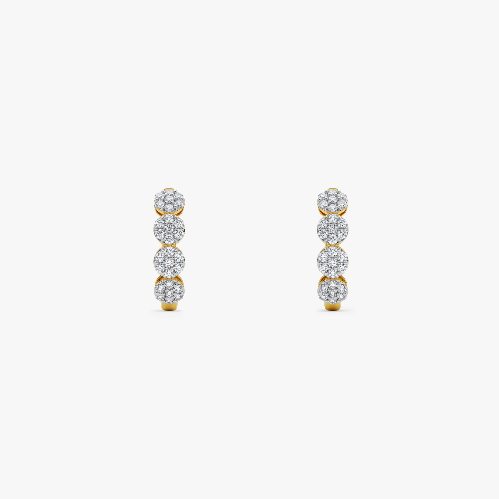 Gold Refined Classic Lab Grown Diamond Hoop Earrings
