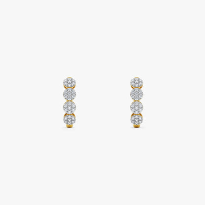 Gold Refined Classic Lab Grown Diamond Hoop Earrings