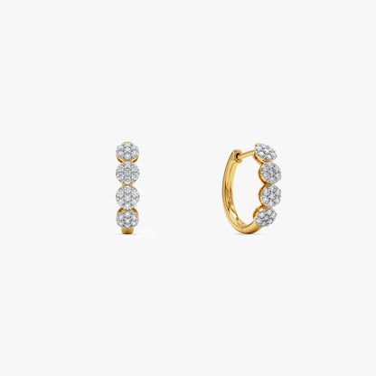 Gold Refined Classic Lab Grown Diamond Hoop Earrings