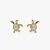 Gold Ocean Muse Lab Grown Diamond Earrings