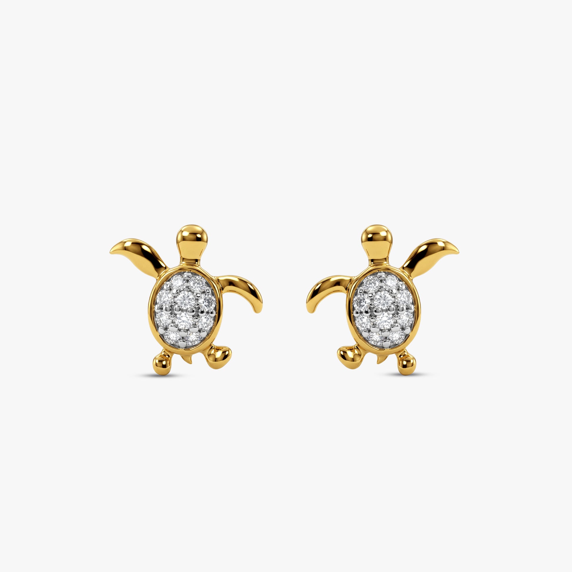 Gold Ocean Muse Lab Grown Diamond Earrings