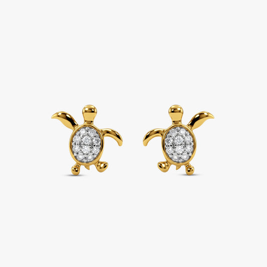 Gold Ocean Muse Lab Grown Diamond Earrings