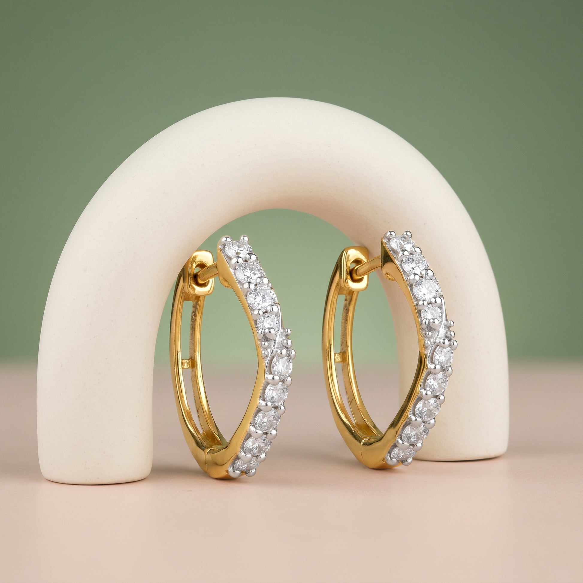 Gold Luminara Lab grown Diamond Earrings