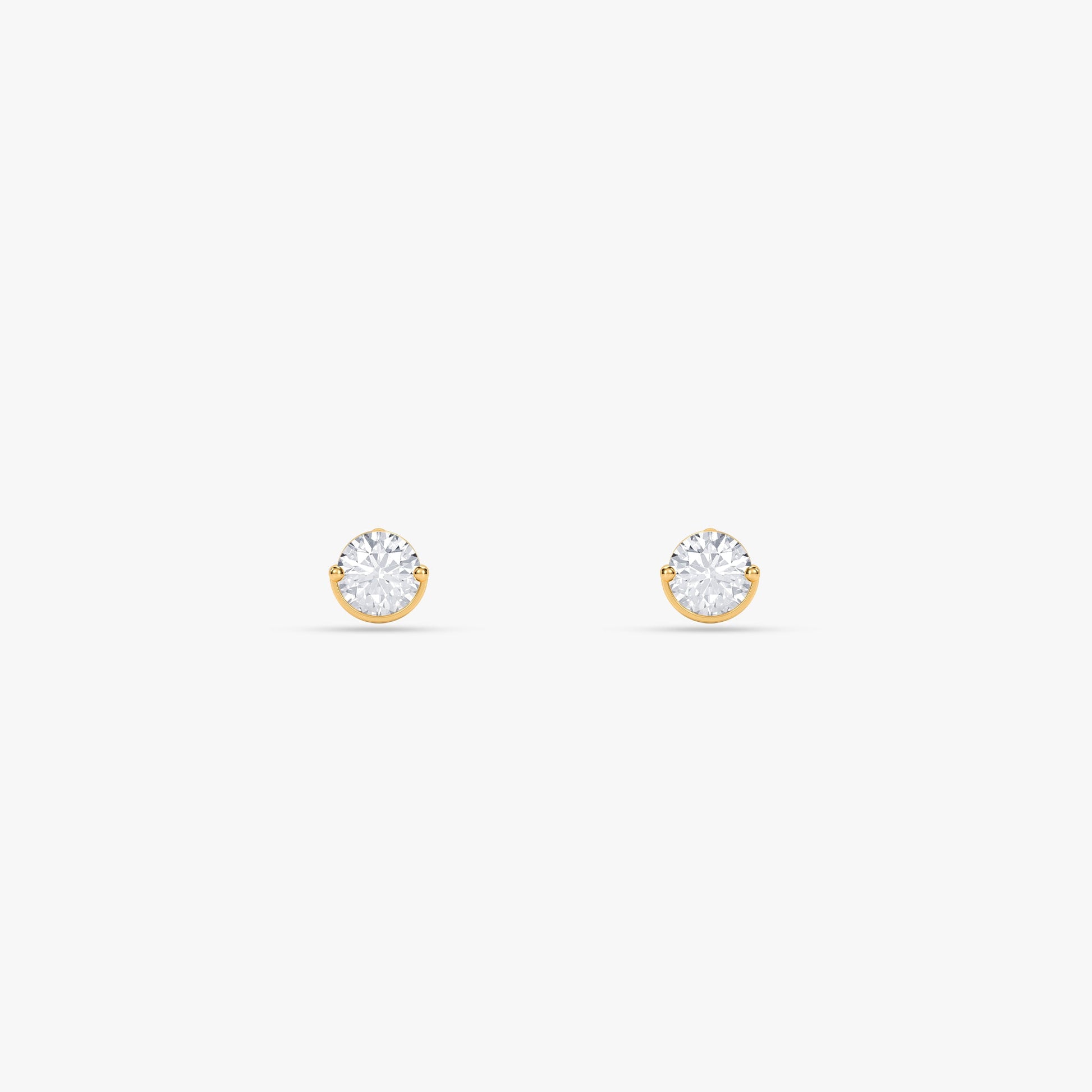Gold Starveil Halo Lab Grown Diamond Earrings