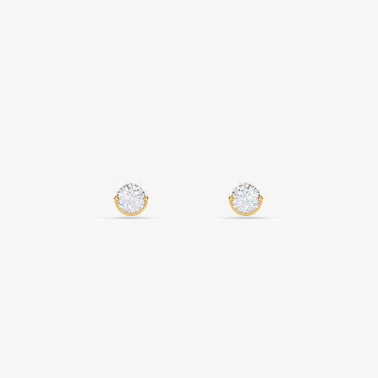 Gold Starveil Halo Lab Grown Diamond Earrings