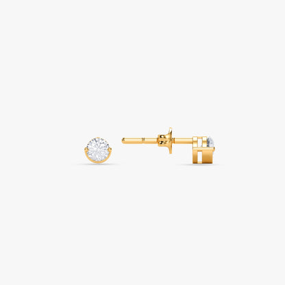 Gold Starveil Halo Lab Grown Diamond Earrings