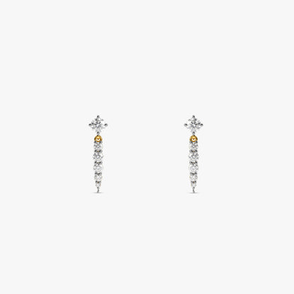 Gold Twilight Drop Lab Grown Diamond Earrings