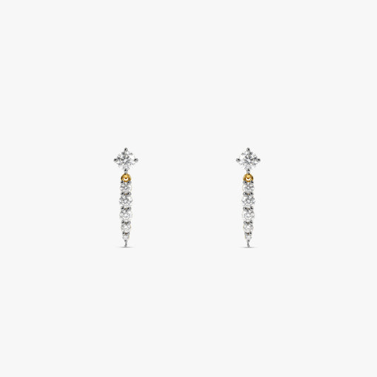 Gold Twilight Drop Lab Grown Diamond Earrings
