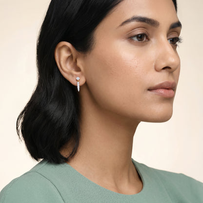 Gold Twilight Drop Lab Grown Diamond Earrings