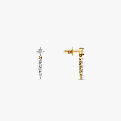 Gold Twilight Drop Lab Grown Diamond Earrings