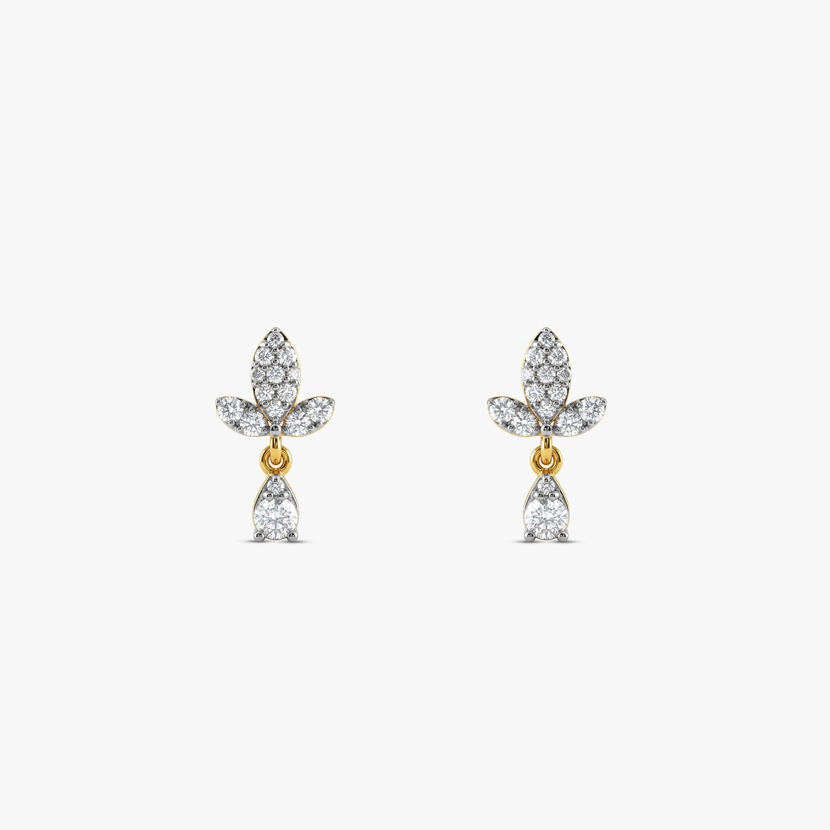 Gold Blossom Grace Lab Grown Diamond Earrings
