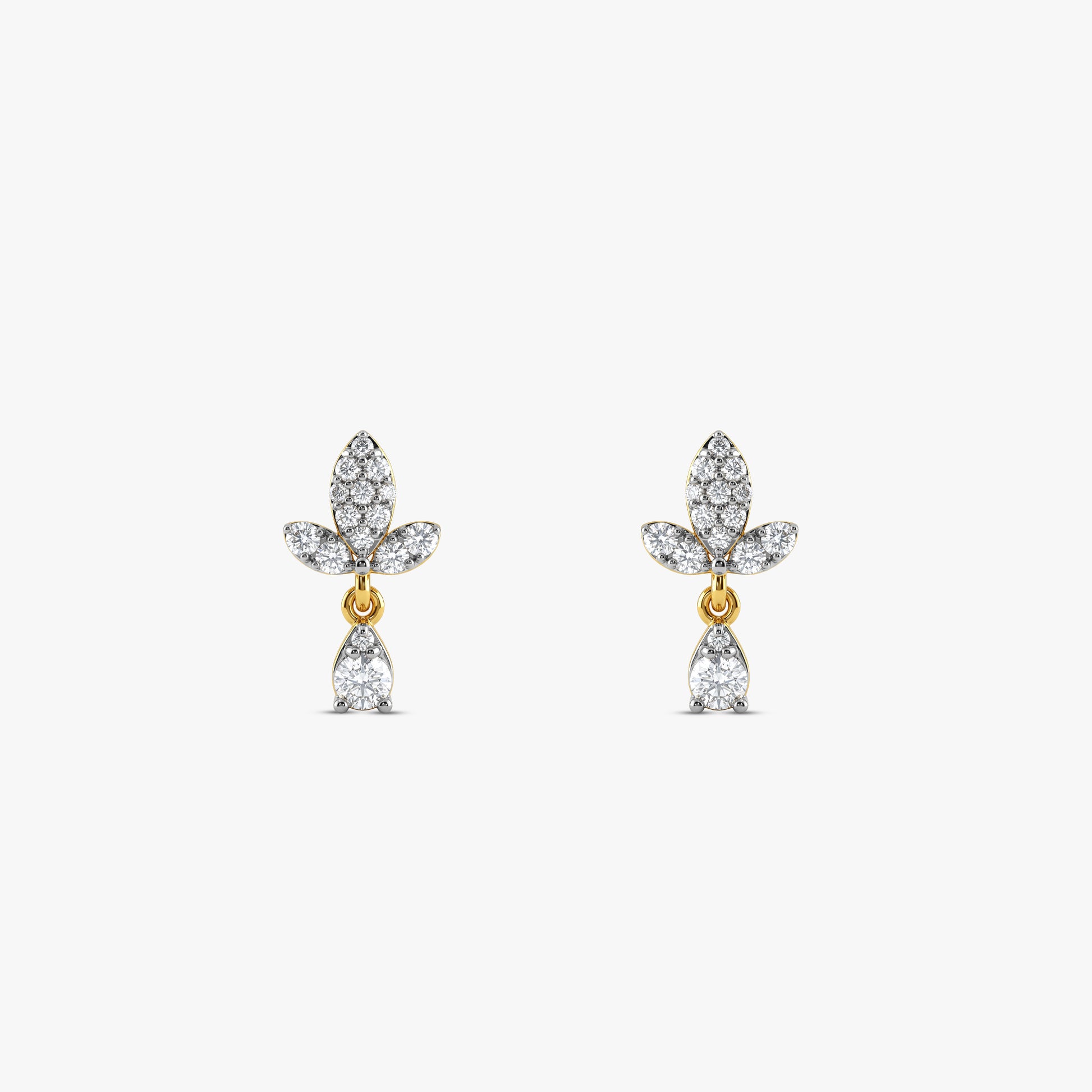 Gold Blossom Grace Lab Grown Diamond Earrings