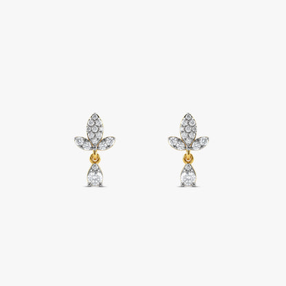 Gold Blossom Grace Lab Grown Diamond Earrings
