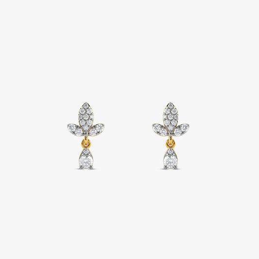 Gold Blossom Grace Lab Grown Diamond Earrings