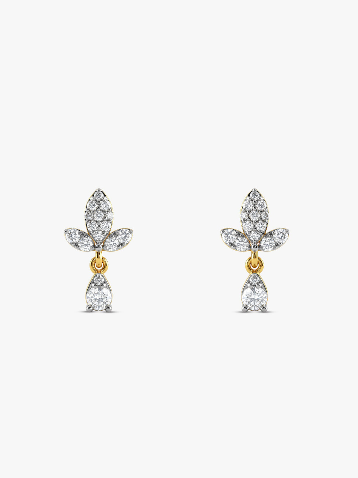 Gold Blossom Grace Lab Grown Diamond Earrings