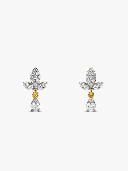 Gold Blossom Grace Lab Grown Diamond Earrings