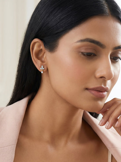 Gold Blossom Grace Lab Grown Diamond Earrings