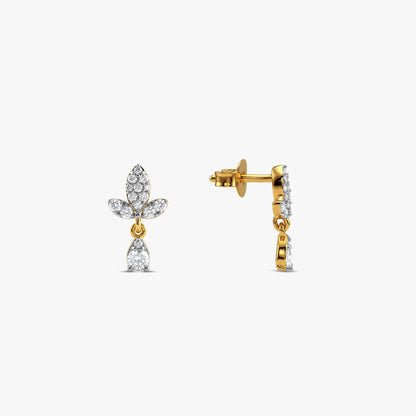 Gold Blossom Grace Lab Grown Diamond Earrings
