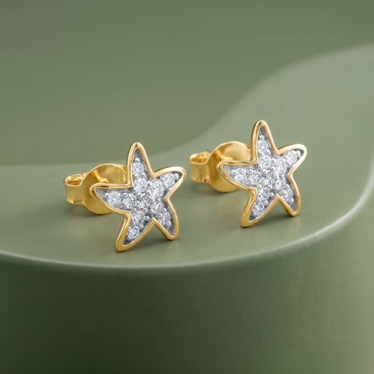 Gold Orion Gleam Lab Grown Diamond Earrings