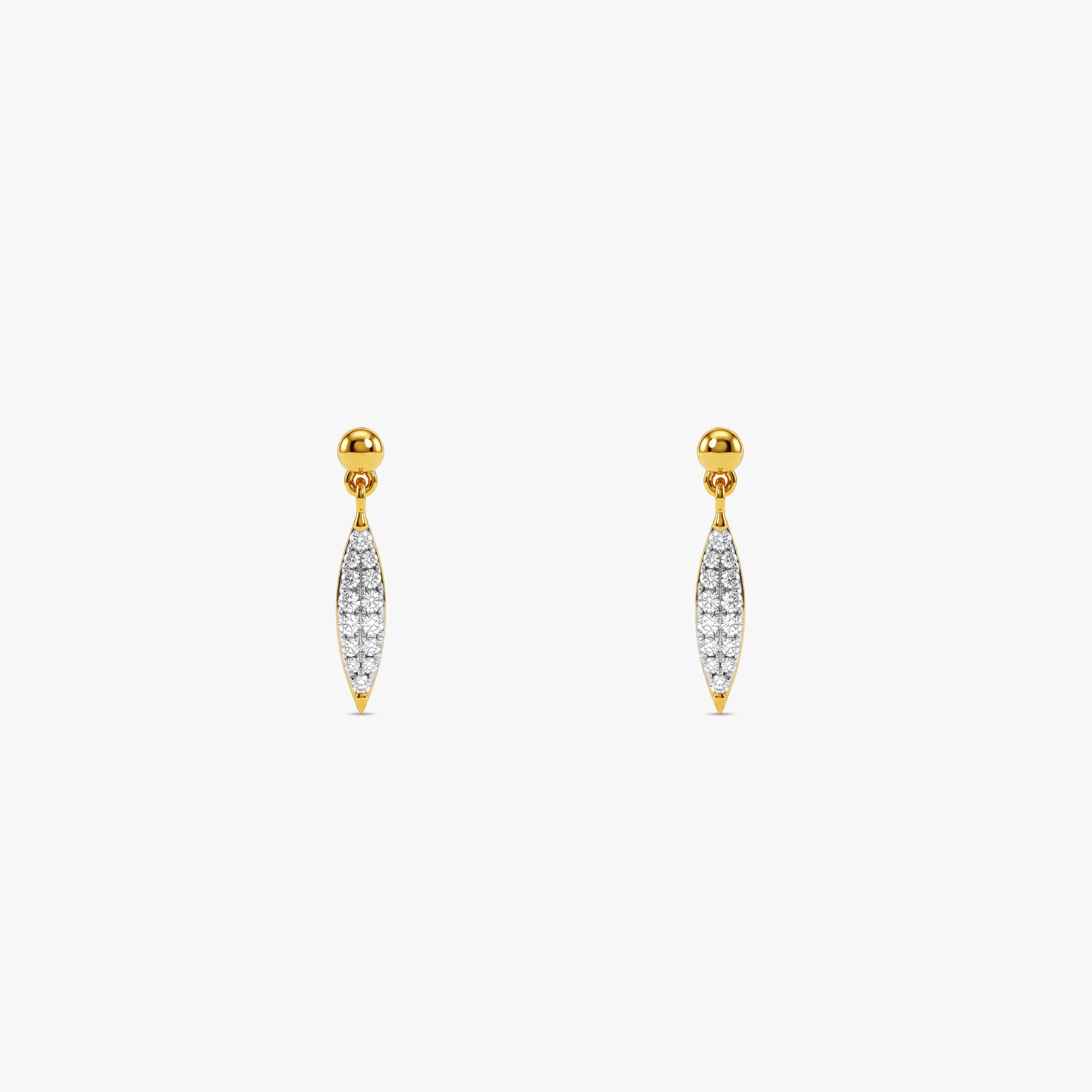Gold Cascade Pod Lab Grown Diamond Earrings