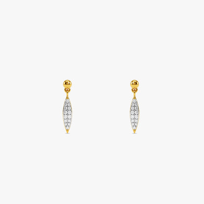 Gold Cascade Pod Lab Grown Diamond Earrings