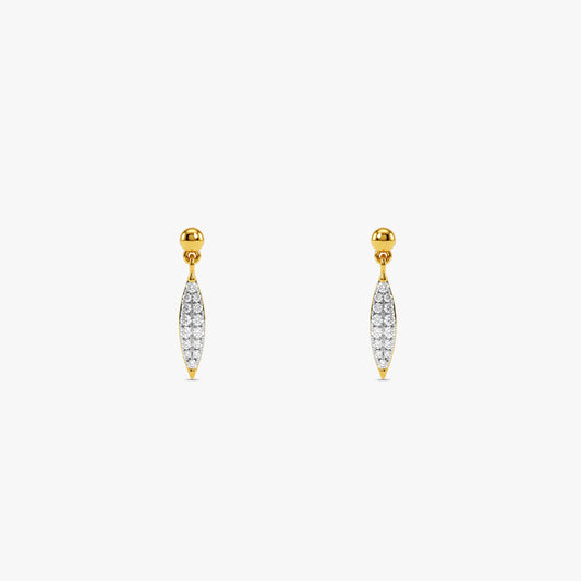 Gold Cascade Pod Lab Grown Diamond Earrings