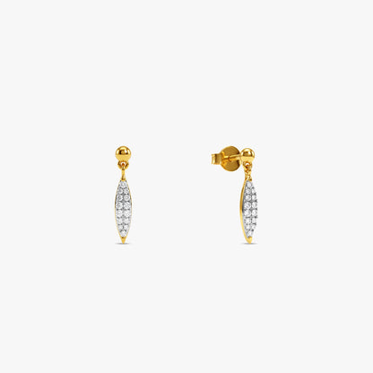 Gold Cascade Pod Lab Grown Diamond Earrings