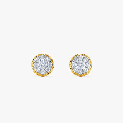 Gold Fleur Lumi Lab Grown Diamond Earrings