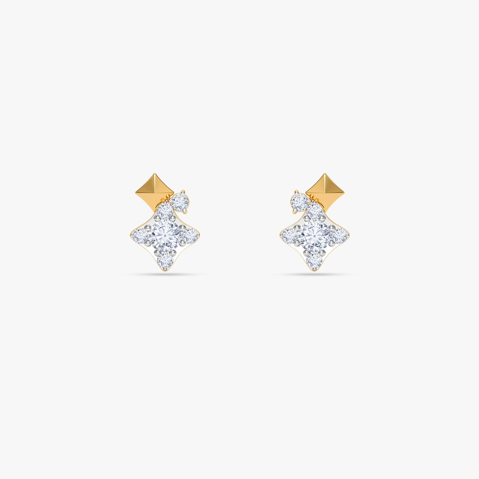 Gold Starlit Harmony Lab Grown Diamond Earrings