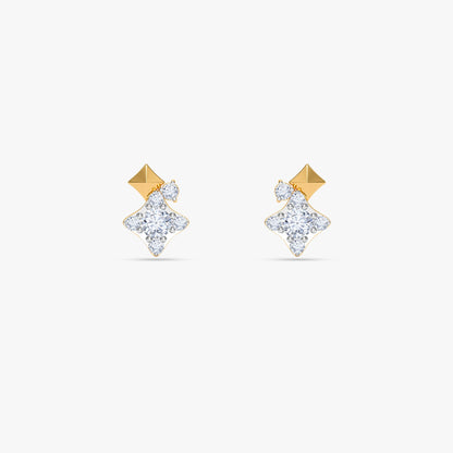 Gold Starlit Harmony Lab Grown Diamond Earrings