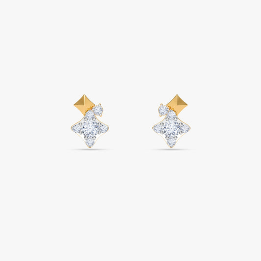Gold Starlit Harmony Lab Grown Diamond Earrings