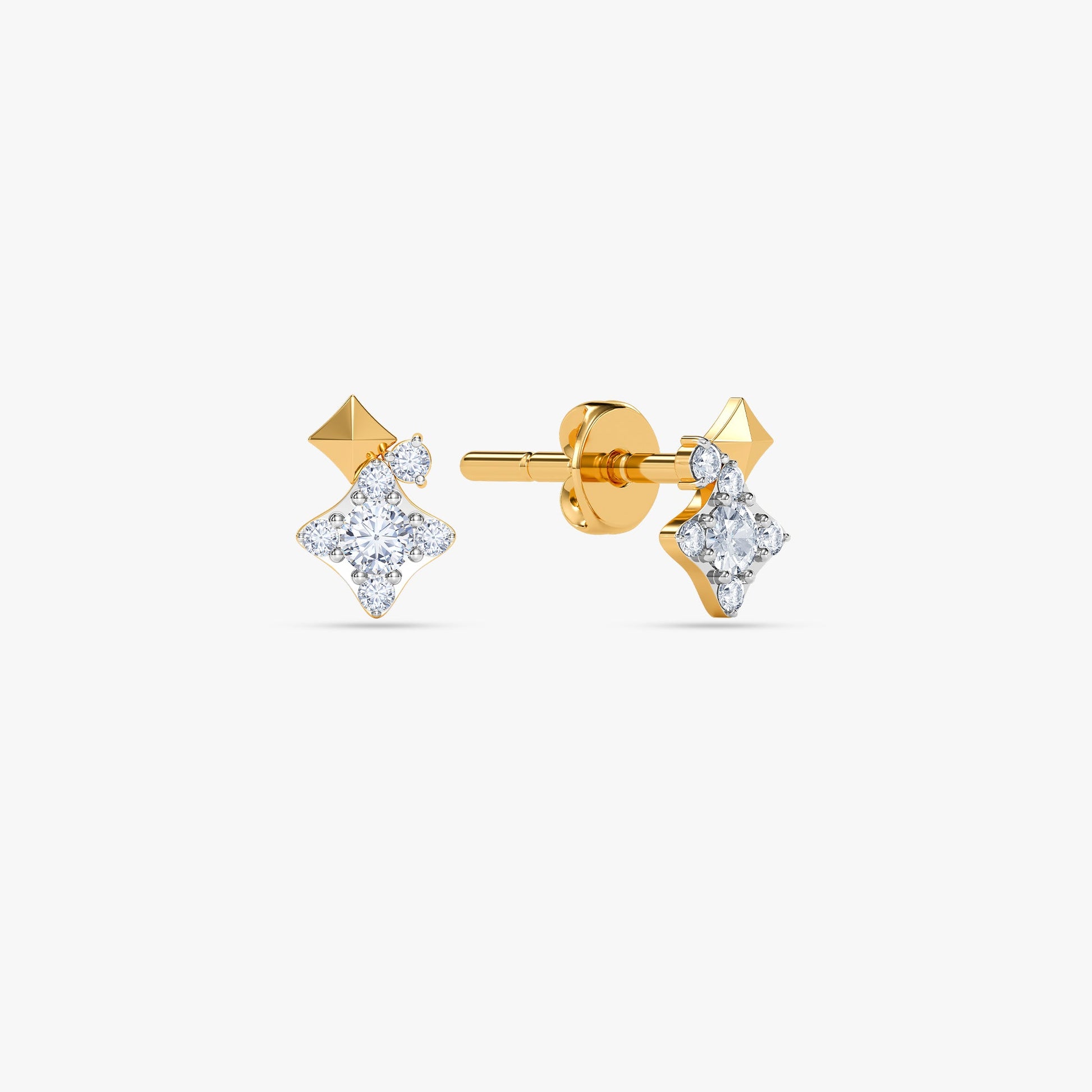 Gold Starlit Harmony Lab Grown Diamond Earrings