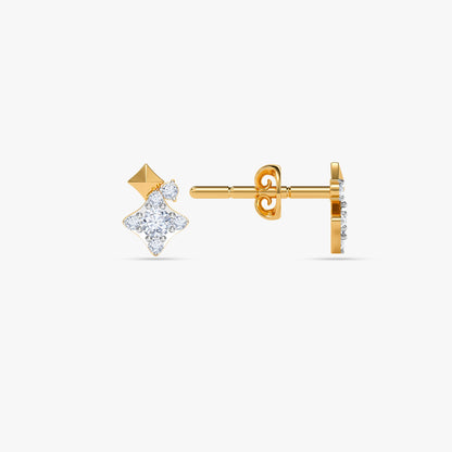 Gold Starlit Harmony Lab Grown Diamond Earrings