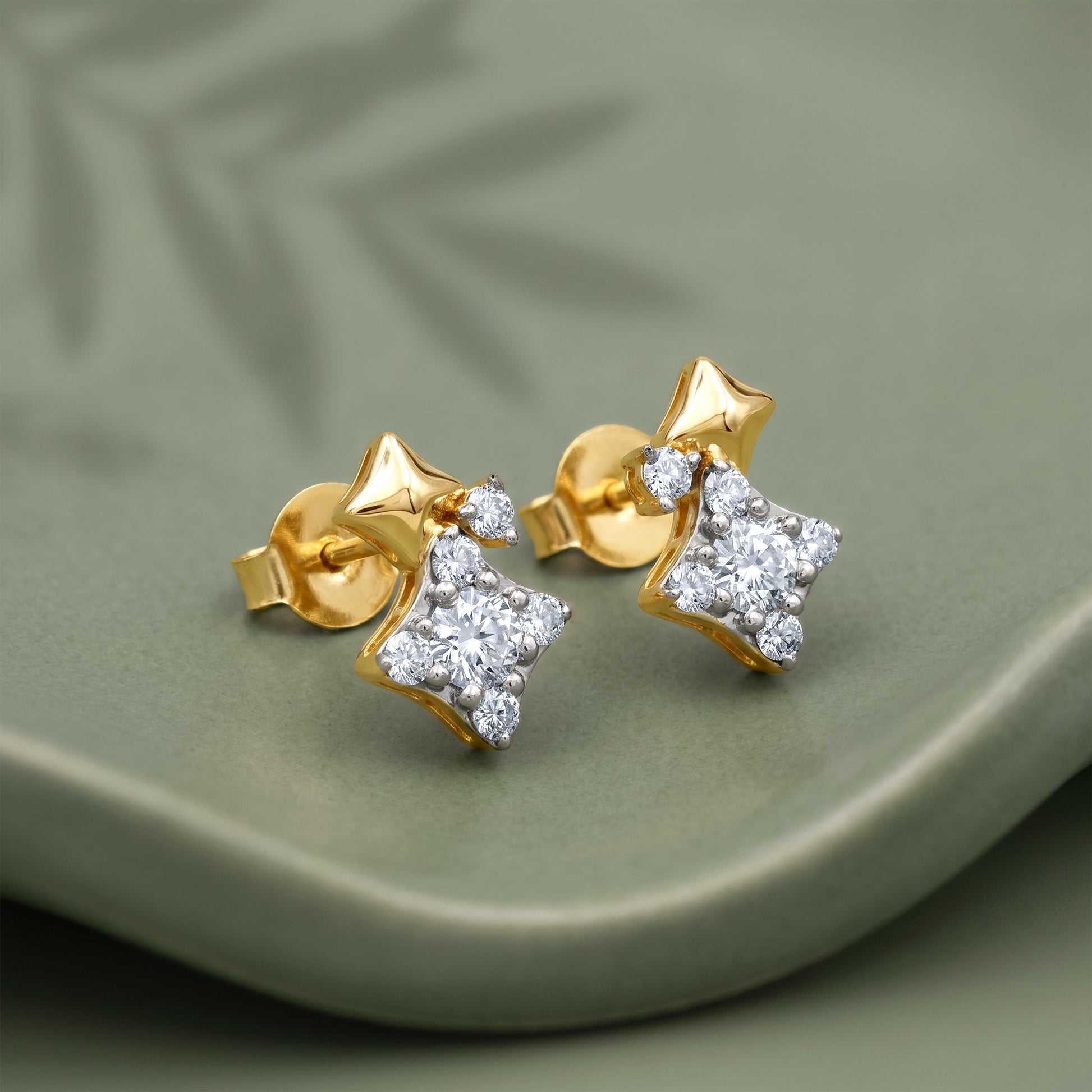 Gold Starlit Harmony Lab Grown Diamond Earrings
