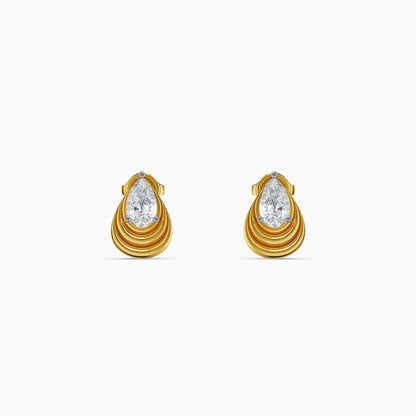 Gold Dewdrop Radiance Lab Grown Diamond Earrings