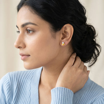 Gold Dewdrop Radiance Lab Grown Diamond Earrings