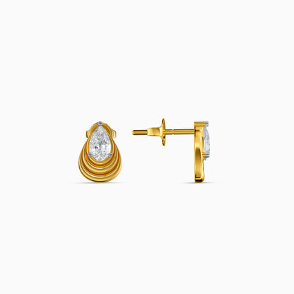 Gold Dewdrop Radiance Lab Grown Diamond Earrings