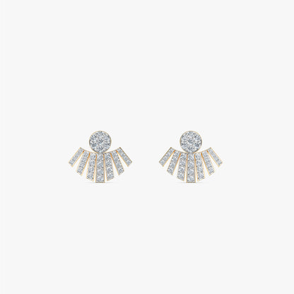 Gold Shiny Wings Lab Grown Diamond Earrings