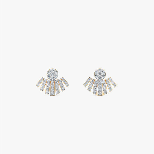 Gold Shiny Wings Lab Grown Diamond Earrings