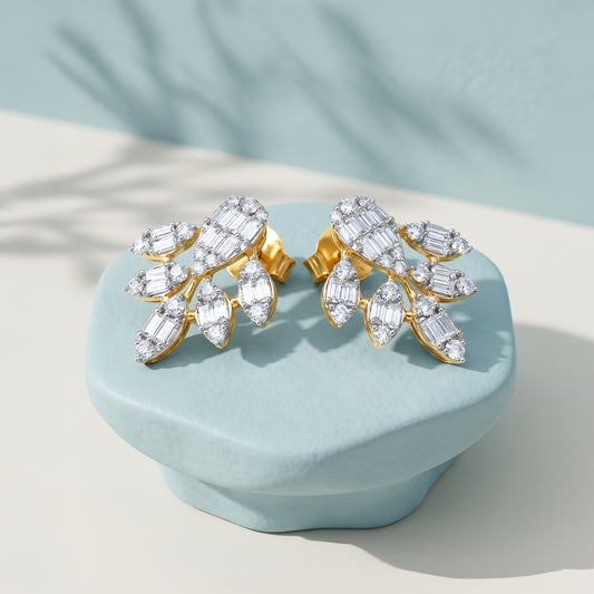 Gold Ivy Glow Lab Grown Diamond Earrings