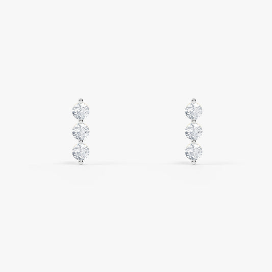 Gold Classic Grace Lab Grown Diamond Earrings