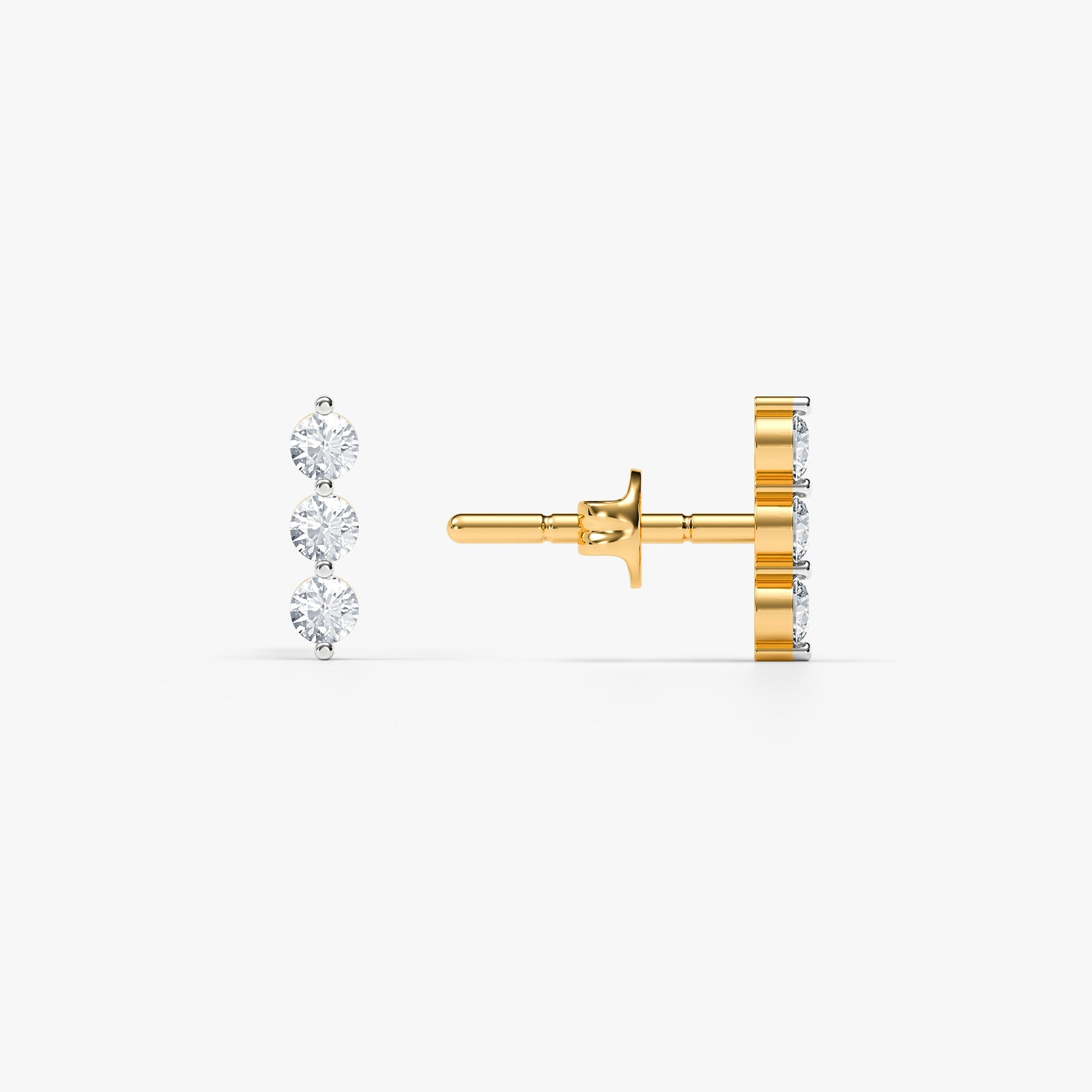 Gold Classic Grace Lab Grown Diamond Earrings