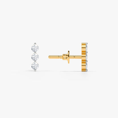 Gold Classic Grace Lab Grown Diamond Earrings