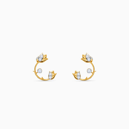 Gold Luna Drop Lab Grown Diamond Earrings