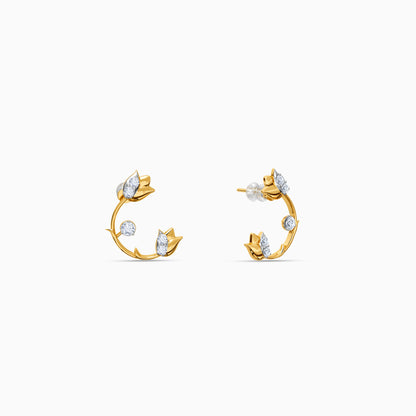 Gold Luna Drop Lab Grown Diamond Earrings