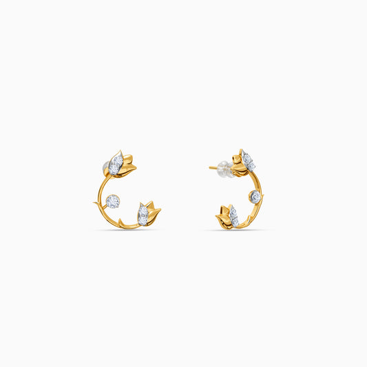 Gold Luna Drop Lab Grown Diamond Earrings