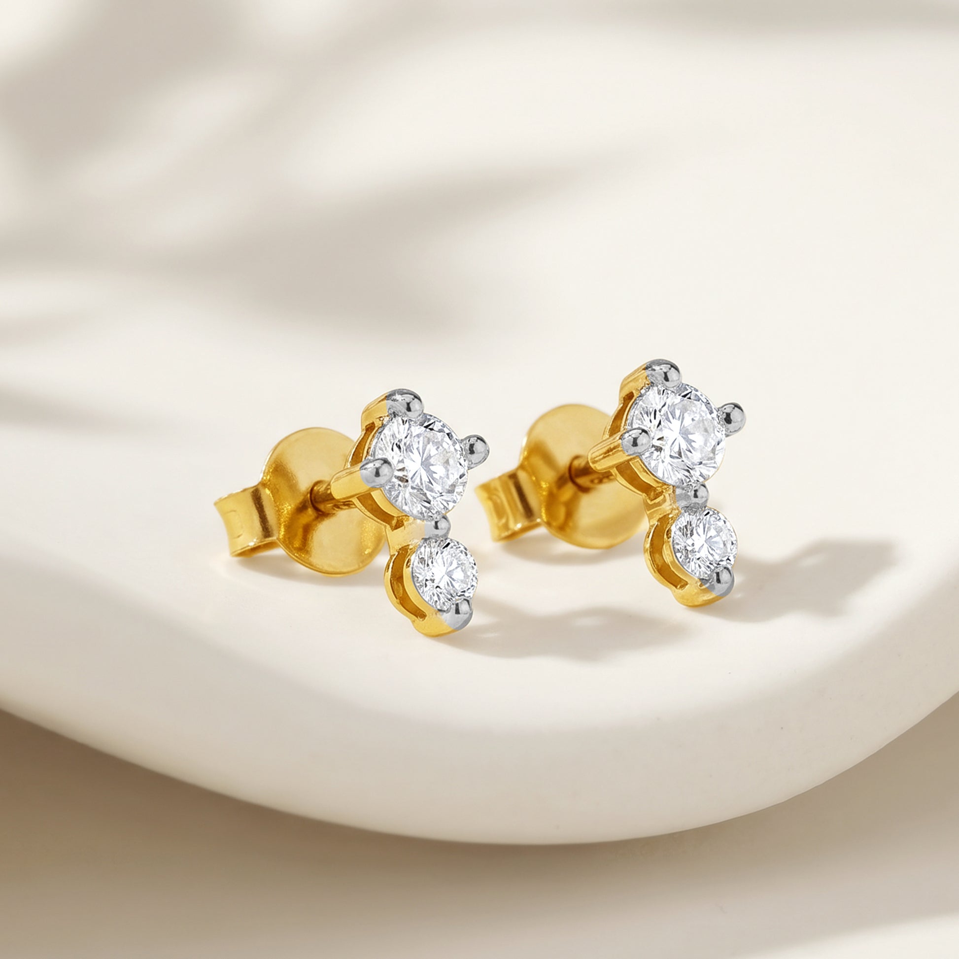 Gold Vespera Drift Lab Grown Diamond Earrings