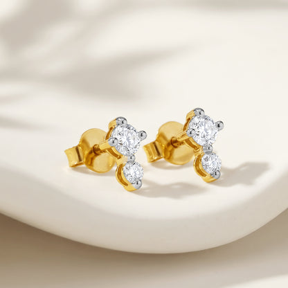 Gold Vespera Drift Lab Grown Diamond Earrings