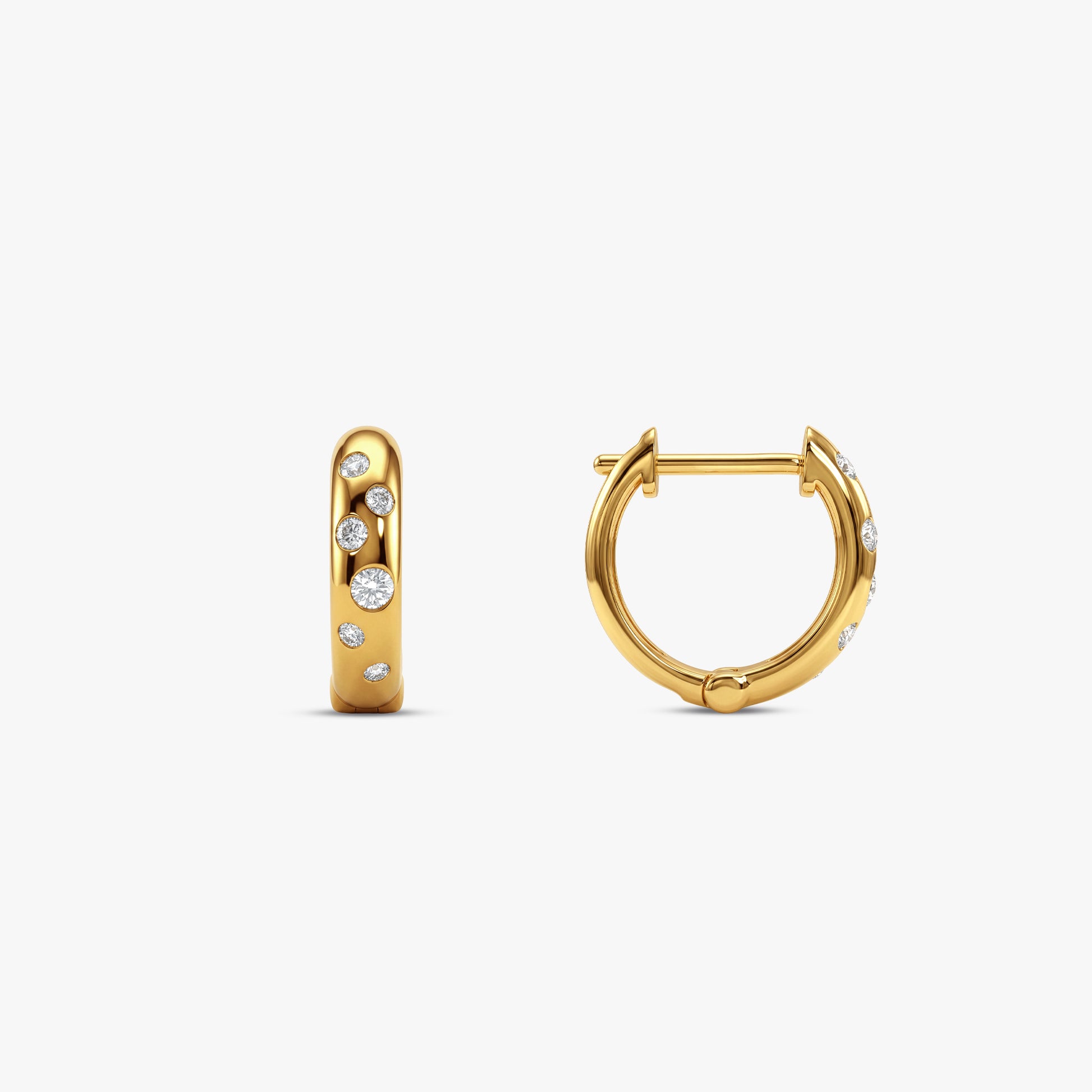 Gold Eclipse Glow Lab Grown Diamond Earrings