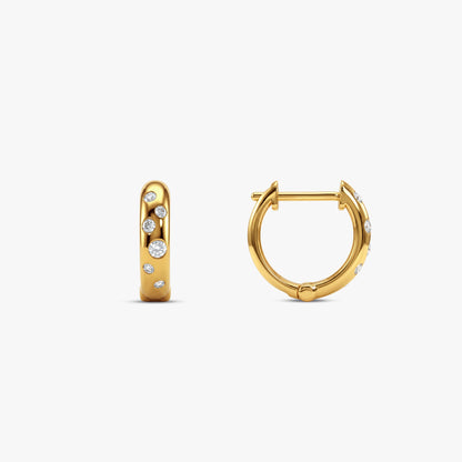 Gold Eclipse Glow Lab Grown Diamond Earrings